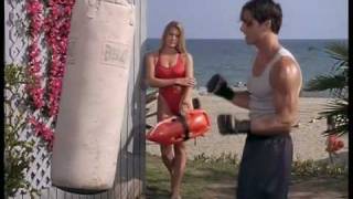 Marliece Andrada and Michael Bergin in Baywatch video