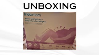 FRIDA MOM LABOUR AND DELIVERY POSTPARTUM RECOVERY KIT UNBOXING/ FIRST IMPRESSIONS