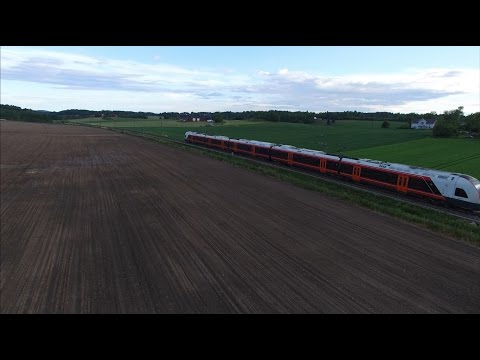 Drone - Chasing trains in Norway