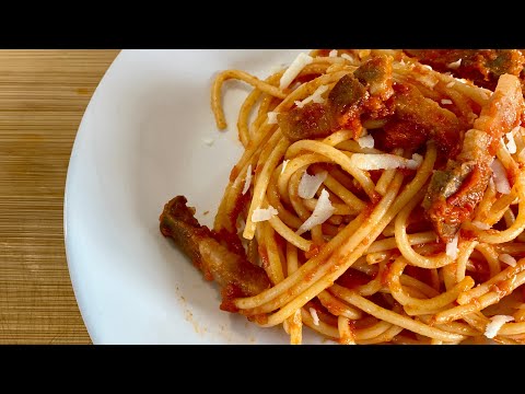 AMATRICIANA RICETTA ORIGINALE con GUANCIALE fatto in casa ๐Spaghetti all'Amatriciana senza cipolla