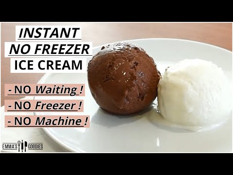 5 Minute INSTANT NO FREEZER Ice Cream ! NO WAITING! Easy Vanilla & Chocolate Ice Cream Recipe