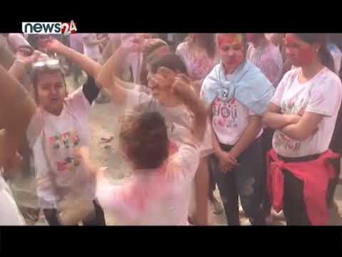 काठमाडौं उपत्यकासहित देशका पहाडी क्षेत्रमा उल्लासपूर्वक होली - NEWS24 TV