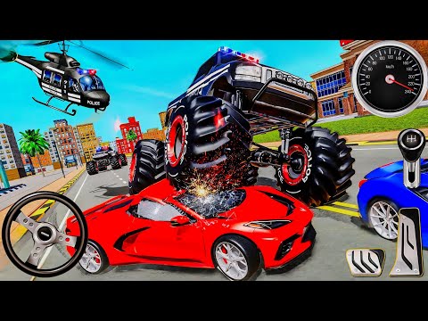 Police Monster Truck Demolition Derby Arena - Extreme Car Crash Stunts Racing : Android GamePlay #1