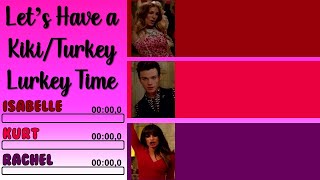 Glee - Let&#39;s Have a Kiki/Turkey Lurkey Time | Line Distribution + Lyrics