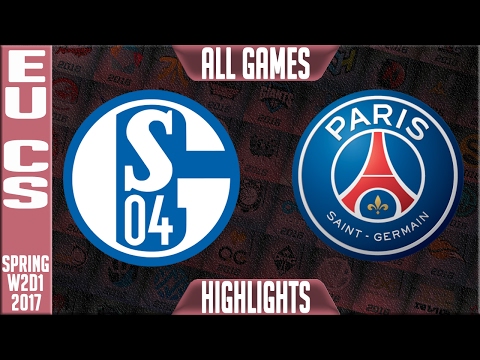 Schalke04 vs PSG Highlights All Games - EUCS Week 2 Spring 2017 - S04 vs PSG All Games