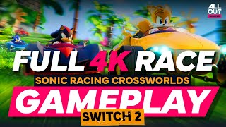Sonic Racing CrossWorlds Nintendo Switch 2 Gameplay - FULL race in 4K