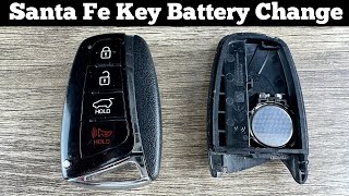 2013 - 2018 Hyundai Santa Fe Key Fob Battery Replacement - How To Replace Change Remote Batteries