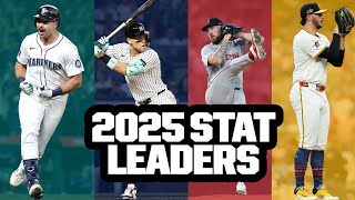 MLB's Stat Leaders from the 2025 season 🔥 (Cal Raleigh's 60 HRs, Aaron Judge's .331 average & more!)