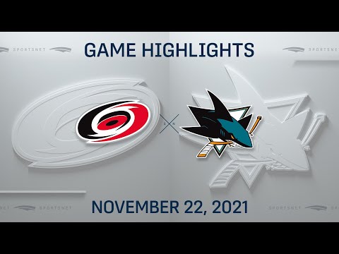 NHL Highlights | Hurricanes vs. Sharks - Nov 22, 2021