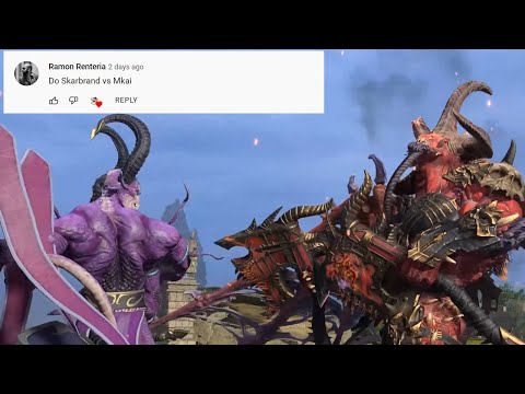 Skarbrand the Exiled VS N'Kari | Total War: Warhammer 3