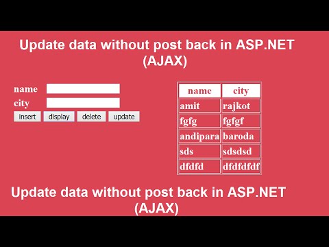 Update data without post back in ASP.NET using AJAX
