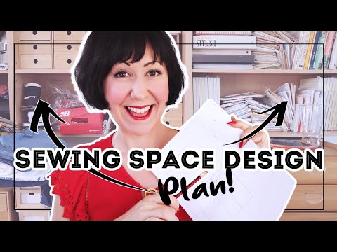 How to DESIGN AND PLAN YOUR BEST SEWING SPACE, using the space you have!-Get 'Sew Organized' Phase 1