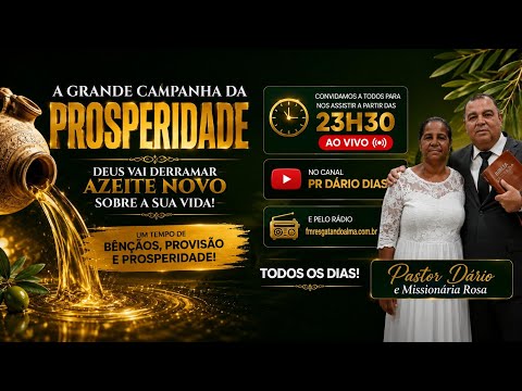 Pr. Dario Dias está ao vivo! Oração forte das 23:30