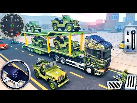 US Army Vehicle Driving Transporter Truck || Cargo Airplane Simulator 2022 || Android Gameplay