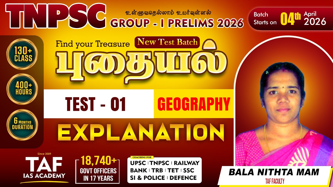 GROUP I PRELIMS  | PUTHAYAL TEST -  01 |QUESTION EXPLANATION  | TAF