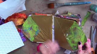 Two Pockets and Lots of Texture...Altered Book