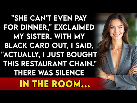At The Family Dinner, They Called Me Poor — Then My Card Made Them Go Silent