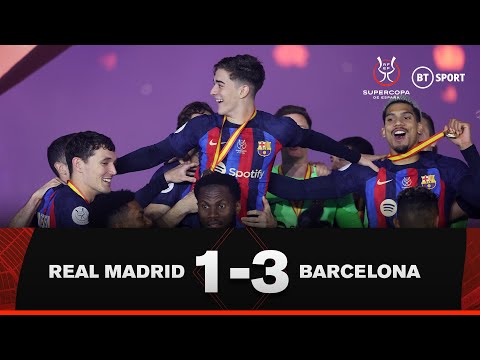 Real Madrid v Barcelona (1-3) | Gavi Stars In Xavi Revolution | Spanish Super Cup Final Highlights