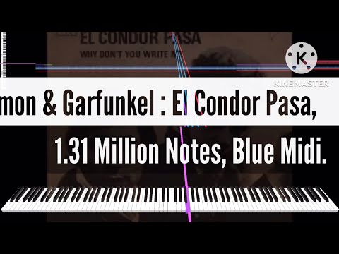 [Black Midi] Simon & Garfunkel : El Condor Pasa, 1.31 Million Notes, Blue Midi.
