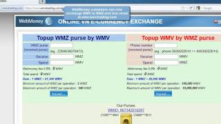 WebMoney News: The first online exchanger for WMV is now open in Vietnam