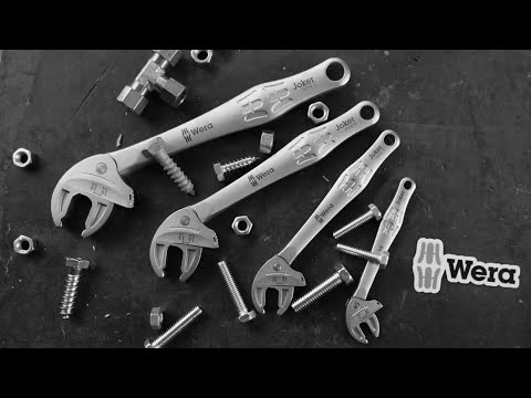 Terkšlinių savaime užsifiksuojančių raktų komplektas 4vnt (XS/S/M/L) Wera Joker 6004, Set 1, 7-19mm. video