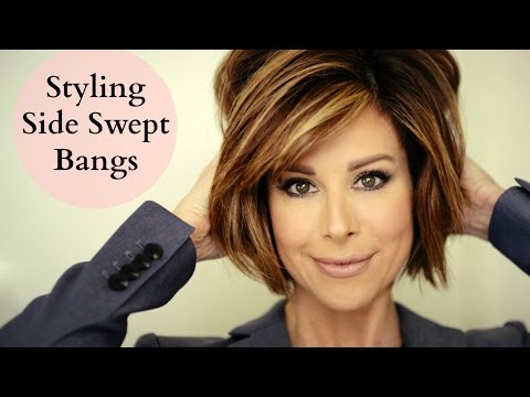 HOW TO STYLE & BLOW DRY SIDE SWEPT BANGS | Dominique Sachse