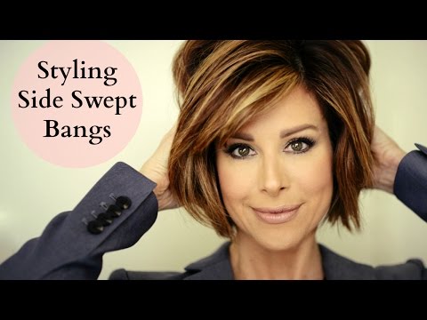 HOW TO STYLE & BLOW DRY SIDE SWEPT BANGS | Dominique...