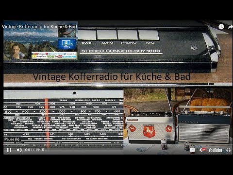 Vintage Kofferradio für Küche & Bad