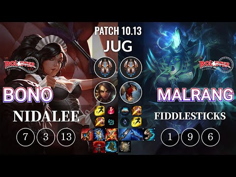 KT Bono Nidalee vs KT Malrang Fiddlesticks Jungle - KR Patch 10.13