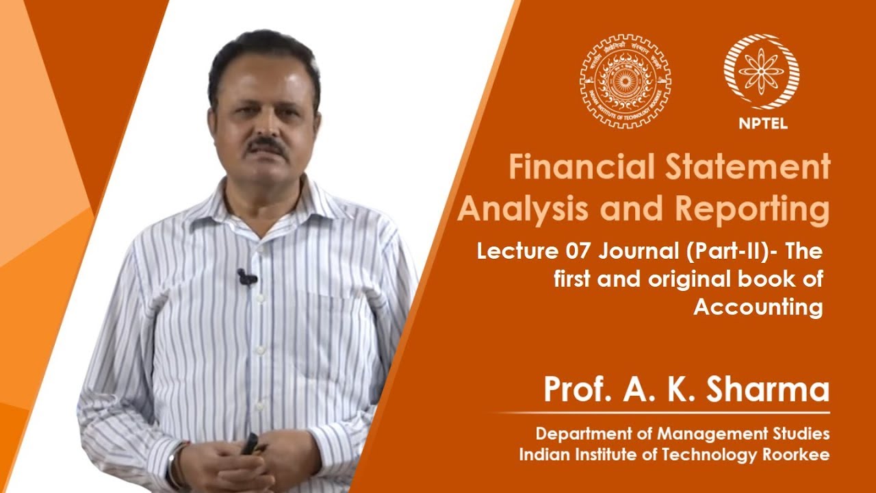 Lecture-07- Journal (Part-II) - The first & original book of accounting