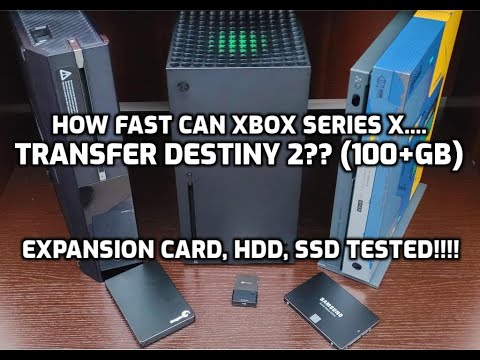 How FAST can XBOX SERIES X Transfer 100+ GIGS of Destiny 2? EXPANSION CARD, HDD, SSD TESTED!!
