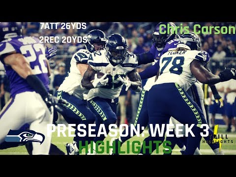 Chris Carson Preseason Week 3 Highlights | 08.24.2018