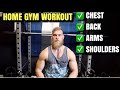 Home Gym Upper Body Workout! (Sets & Reps Included)