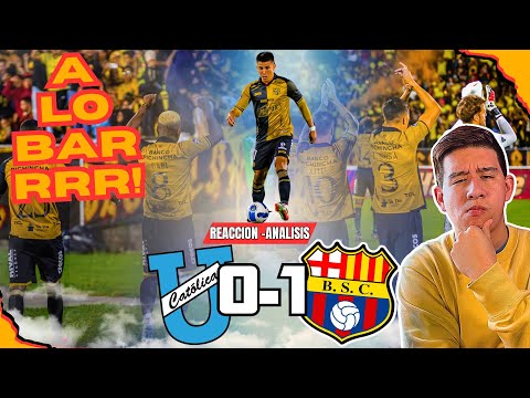 REACCION DEL HINCHA UNIVERSIDAD CATOLICA 0 VS BARCELONA 1 - LIGA PRO 2024