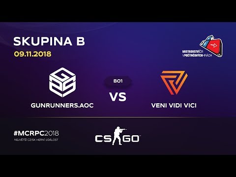 MČR 2018 | Skupiny: Gunrunners vs. VENI VIDI VICI | CS:GO