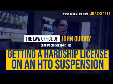 Can I Get a Hardship License on an HTO Suspension?