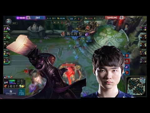 SKT Faker unofficial Pentakill Lucian vs SSG