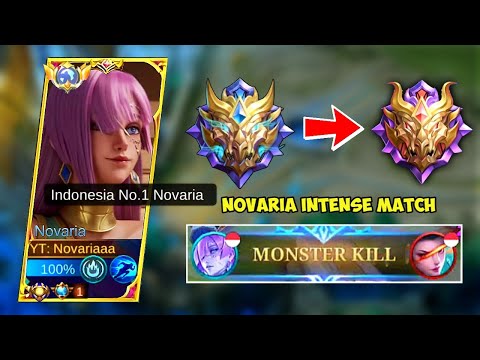 NOVARIA INTENSE MATCH SOLO RANKED | TOP 1 NOVARIA ONE SHOT BUILD & EMBLEM EASY AUTO WIN!! | MLBB