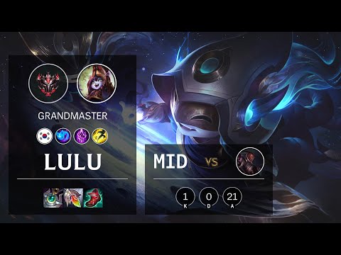 Lulu Mid vs Lucian - KR Grandmaster Patch 11.16