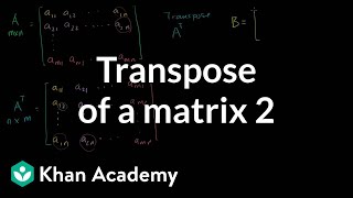Linear Algebra: Transpose of a Matrix