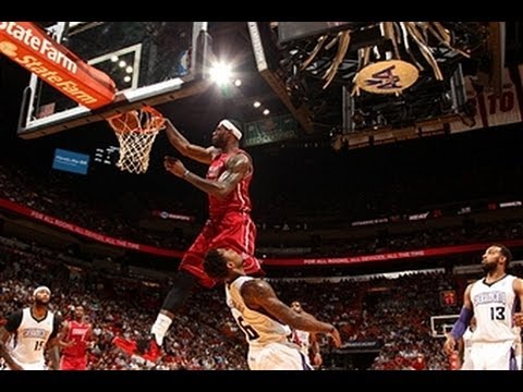 LeBron James Ridiculous Dunk OVER Ben McLemore