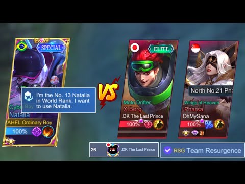 Top Global Natalia Vs Top Global Rank and Pro Player - MLBB