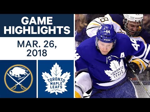NHL Game Highlights | Sabres vs. Maple Leafs - Mar. 26, 2018
