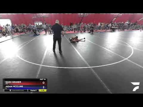 102 Lbs Cons. Round 2 - Nash Graner, MN Vs Aidan McClure, IL D02f
