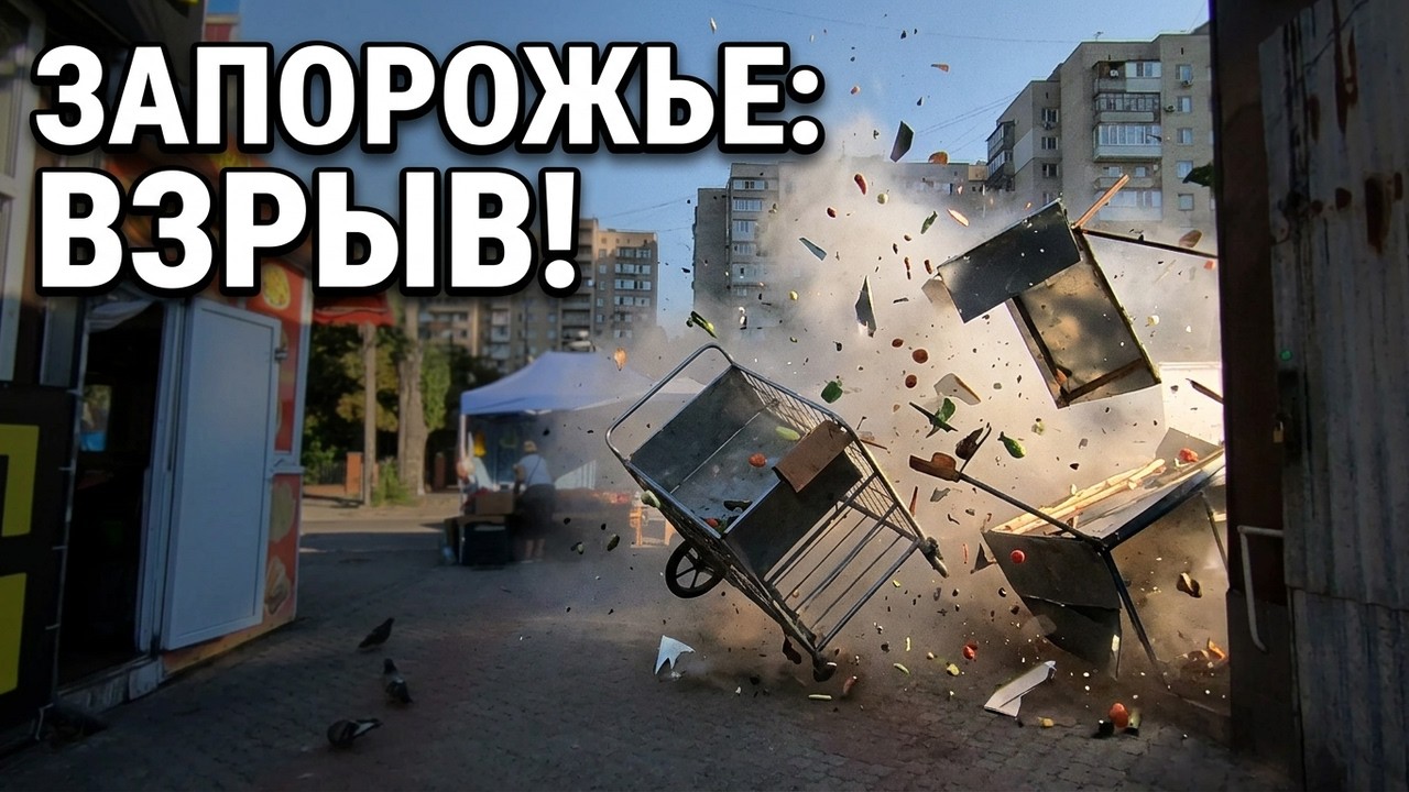 Запорожье ВЗРЫВ!!!АЖ ПОДЛЕТЕЛ!!! РЫНОК МАЛЫЙ КАК ЕСТЬ 02.08.2026