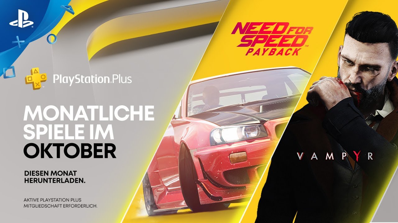 Need for Speed: Payback und Vampyr sind eure PS Plus-Spiele für Oktober