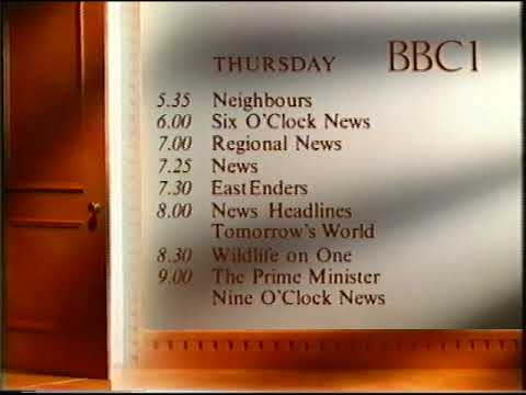 BBC ONE - Continuity into Neighbours - Thursday 17th January 1991
