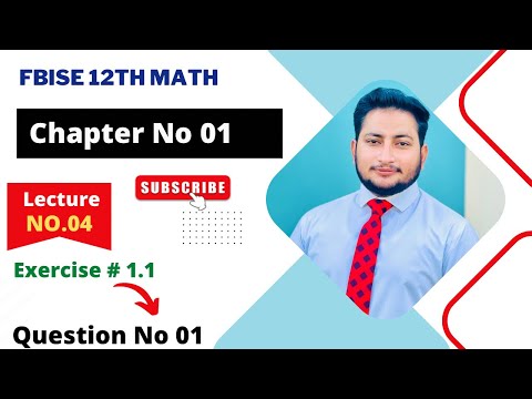 12th Class Math || Ch 1 Function and Limits || Exercise 1.1 Question no 1