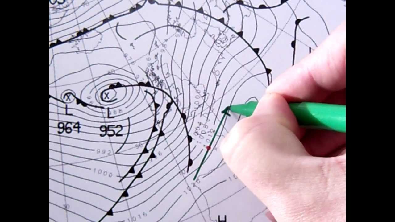 Synoptic chart wind interpretation