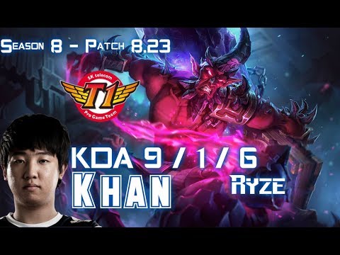 SKT T1 Khan RYZE vs VIKTOR Top - Patch 8.23 KR Ranked